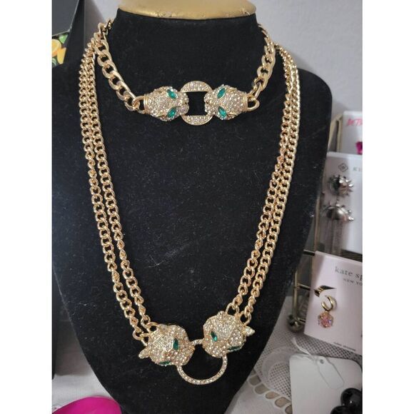 New double leopard set gold plated - Picture 1 of 7
